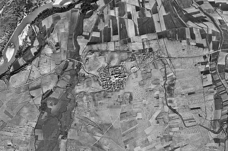 Ortofoto de 1956-1957 del núcleo de Villalazán