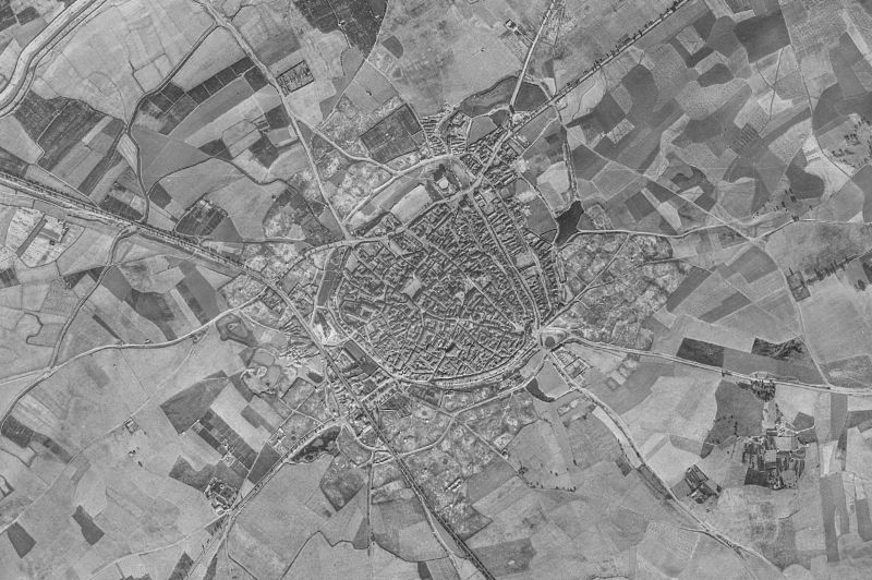 Ortofoto de 1956-1957 del núcleo de Villalpando