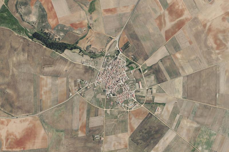 Ortofoto actual del núcleo de Villalube
