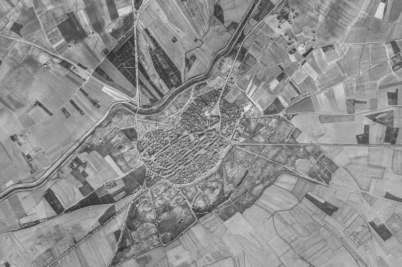 Ortofoto de 1956-1957 del núcleo de Villamayor de Campos