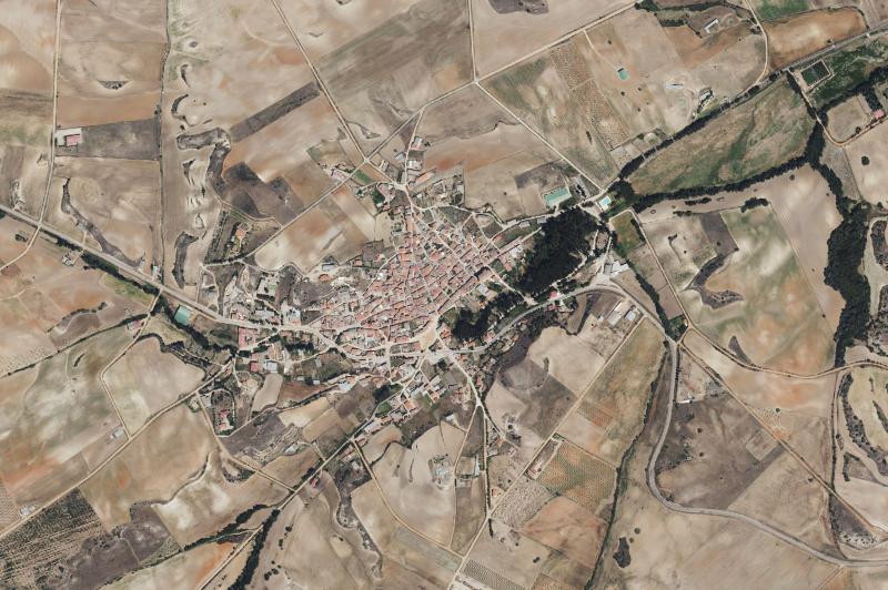 Ortofoto actual del núcleo de Villamor de los Escuderos