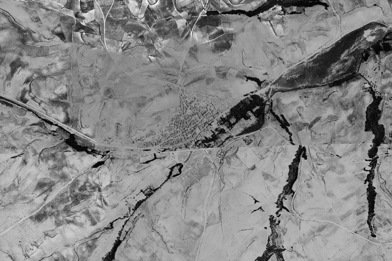 Ortofoto de 1956-1957 del núcleo de Villamor de los Escuderos