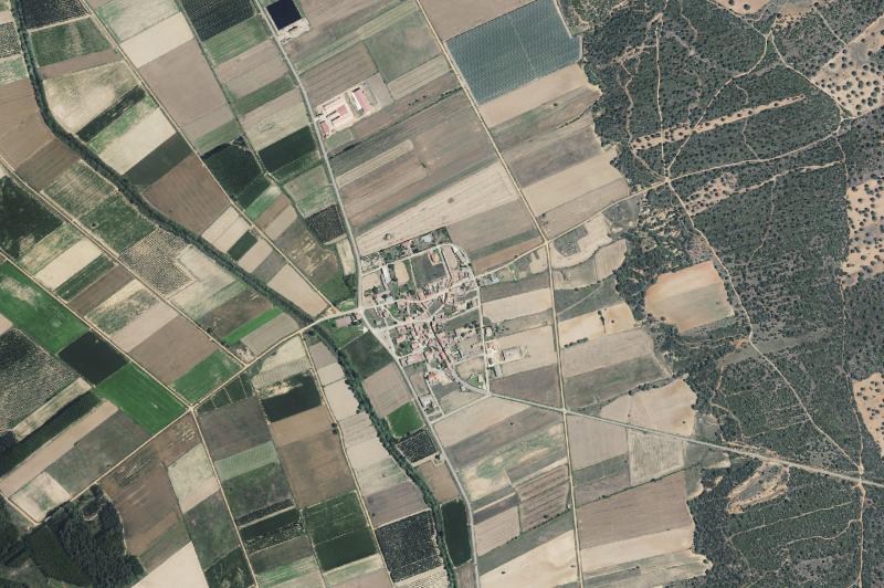 Ortofoto actual del núcleo de Villanázar