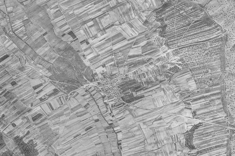 Ortofoto de 1956-1957 del núcleo de Villanázar
