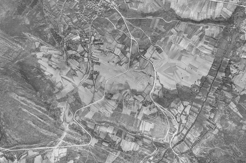 Ortofoto de 1956-1957 del núcleo de Villardeciervos