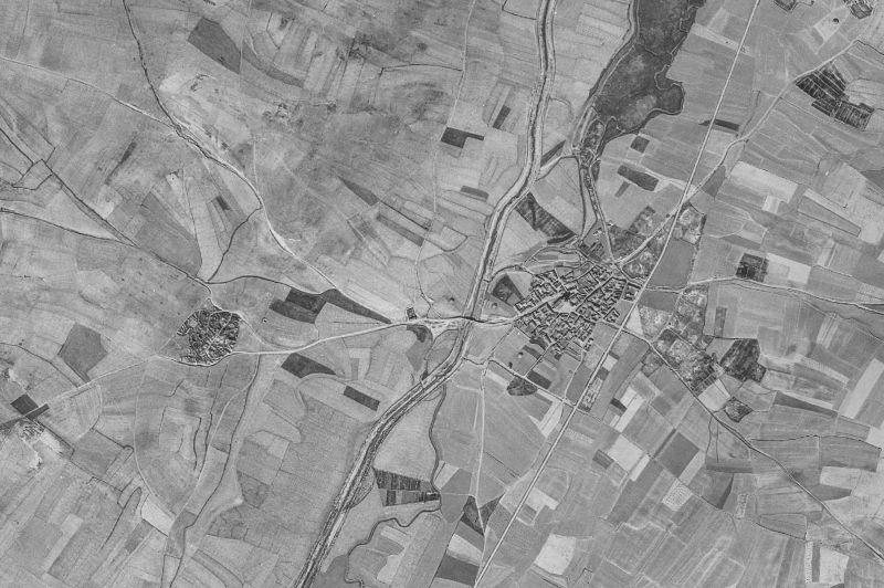 Ortofoto de 1956-1957 del núcleo de Villar de Fallaves
