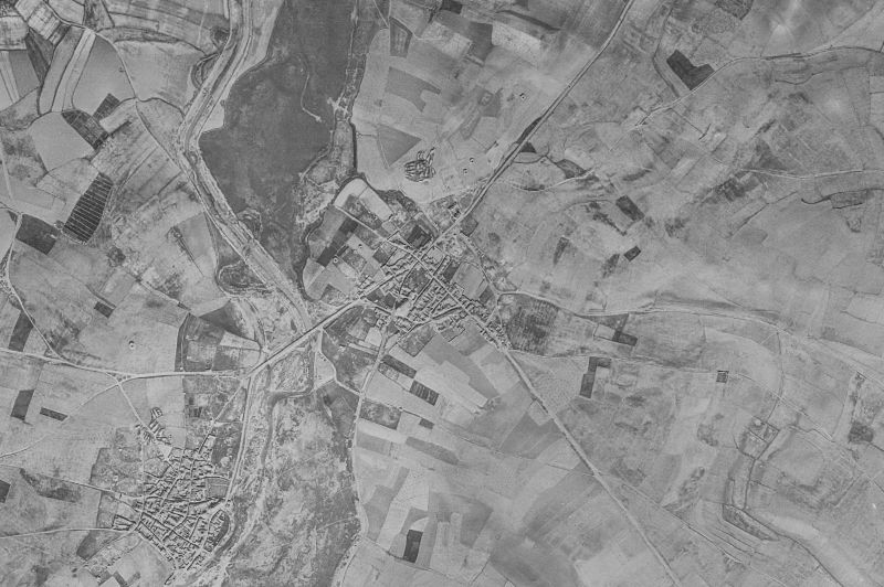 Ortofoto de 1956-1957 del núcleo de Villárdiga