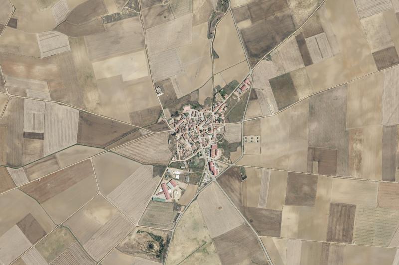 Ortofoto actual del núcleo de Villardondiego
