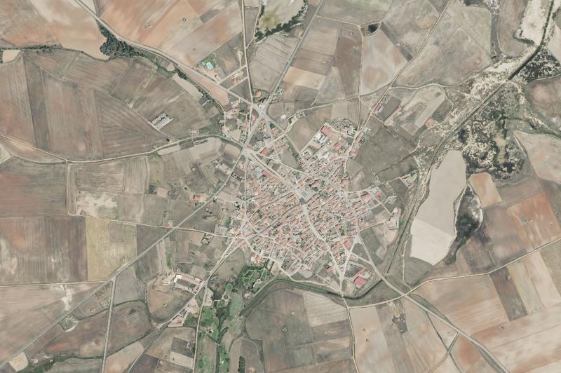 Ortofoto actual del núcleo de Villarrín de Campos