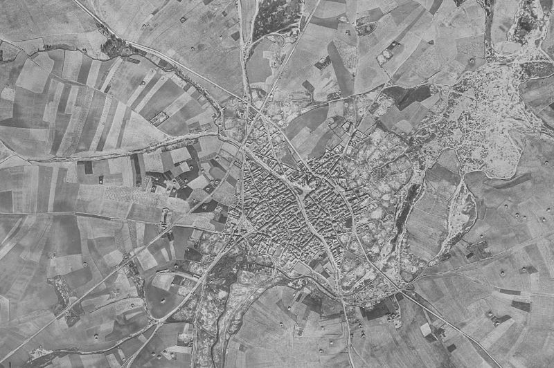 Ortofoto de 1956-1957 del núcleo de Villarrín de Campos