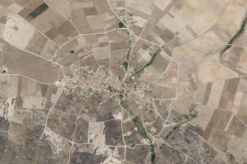 Ortofoto actual del núcleo de Villaseco del Pan