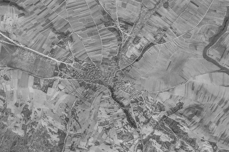 Ortofoto de 1956-1957 del núcleo de Villaseco del Pan