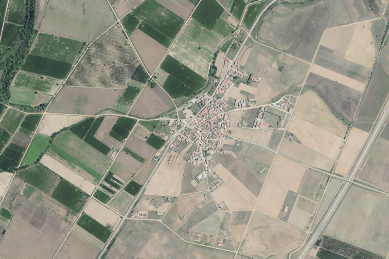 Ortofoto actual del núcleo de Villaveza del Agua