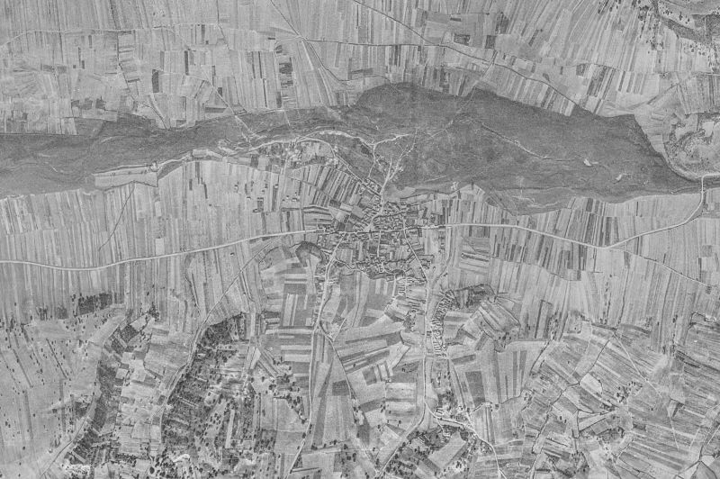Ortofoto de 1956-1957 del núcleo de Villaveza de Valverde