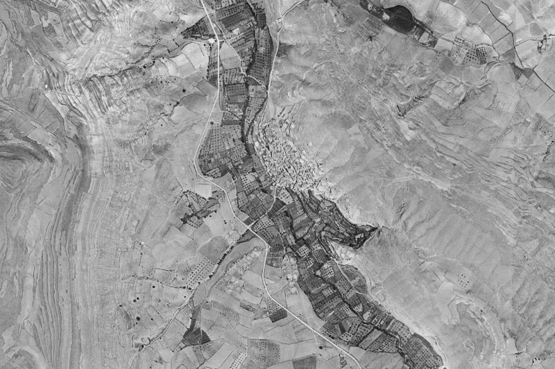 Ortofoto de 1956-1957 del núcleo de Abanto