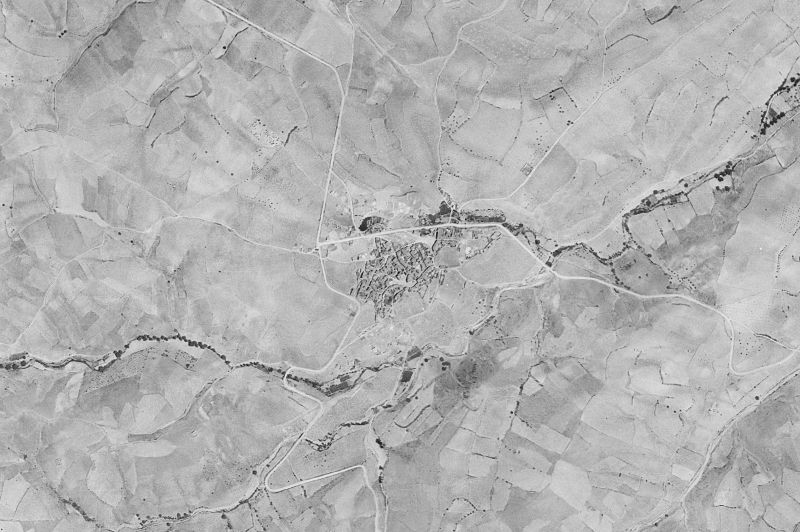 Ortofoto de 1956-1957 del núcleo de Acered