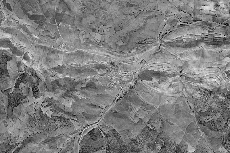 Ortofoto de 1956-1957 del núcleo de Aladrén