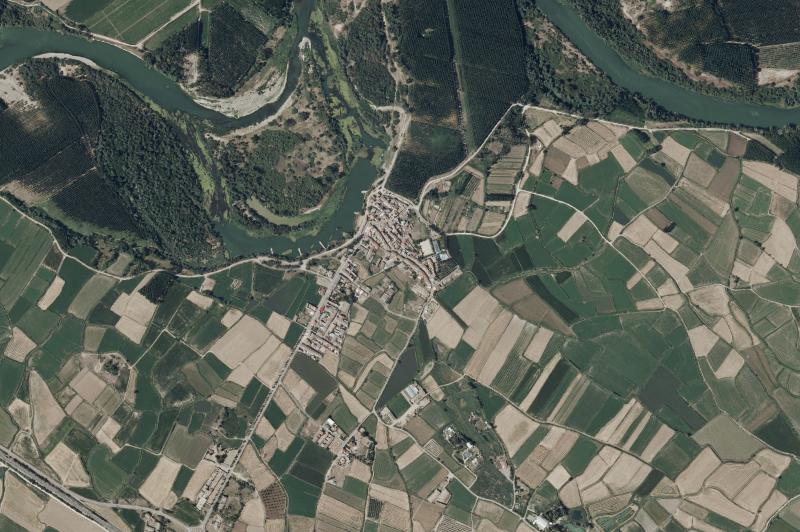 Ortofoto actual del núcleo de Alcalá de Ebro
