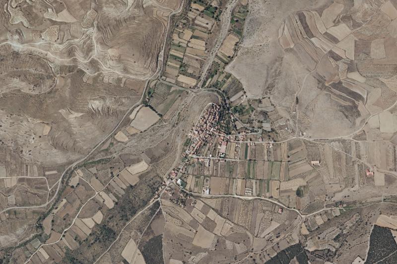 Ortofoto actual del núcleo de Alcalá de Moncayo
