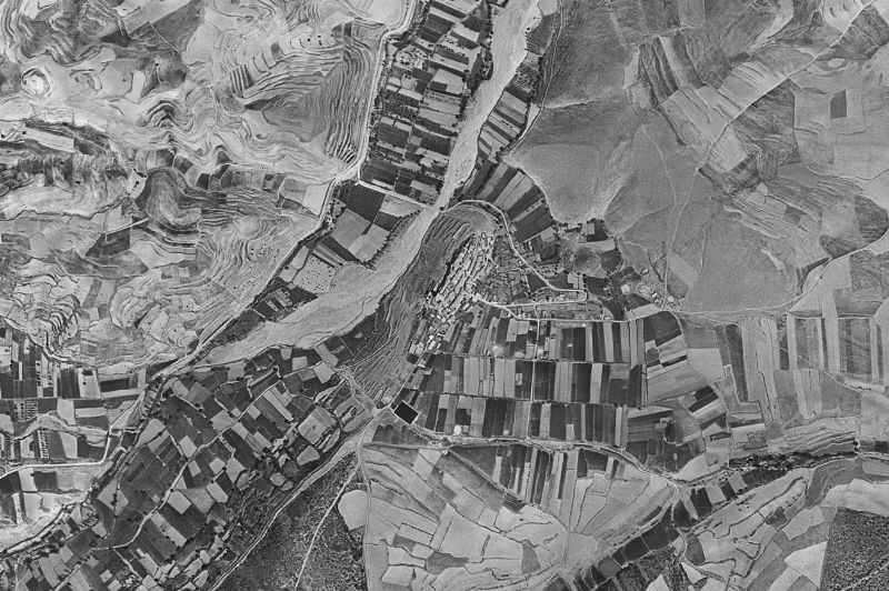 Ortofoto de 1956-1957 del núcleo de Alcalá de Moncayo