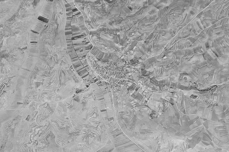 Ortofoto de 1956-1957 del núcleo de Alconchel de Ariza