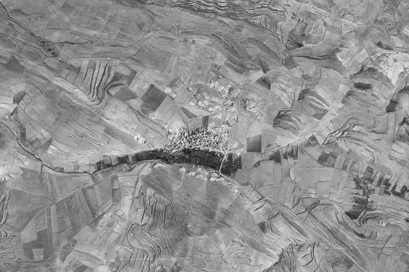 Ortofoto de 1956-1957 del núcleo de Aldehuela de Liestos