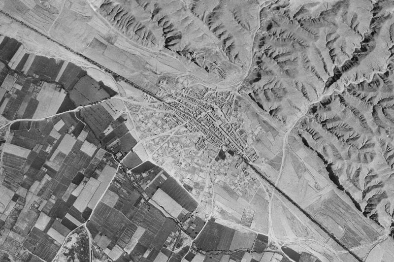 Ortofoto de 1956-1957 del núcleo de Alfajarín