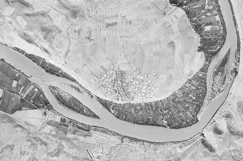 Ortofoto de 1956-1957 del núcleo de Alforque