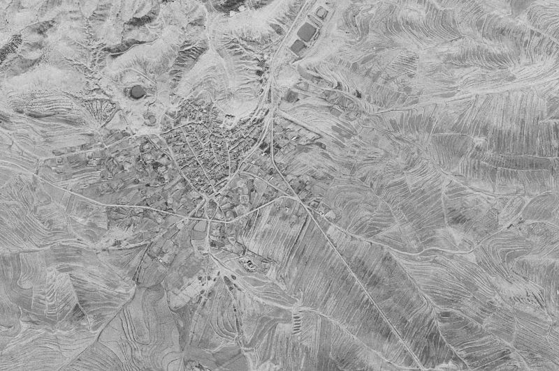 Ortofoto de 1956-1957 del núcleo de La Almolda