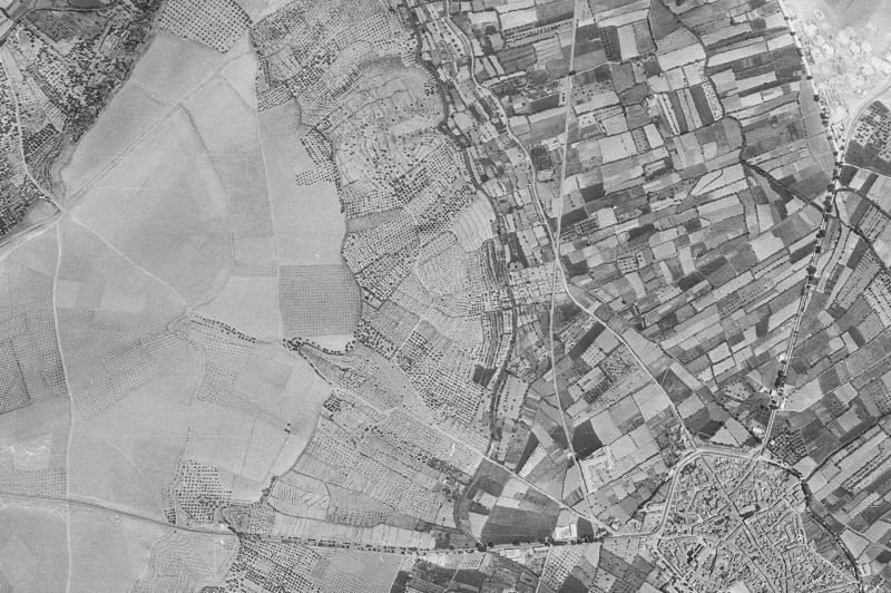 Ortofoto de 1956-1957 del núcleo de La Almunia de Doña Godina