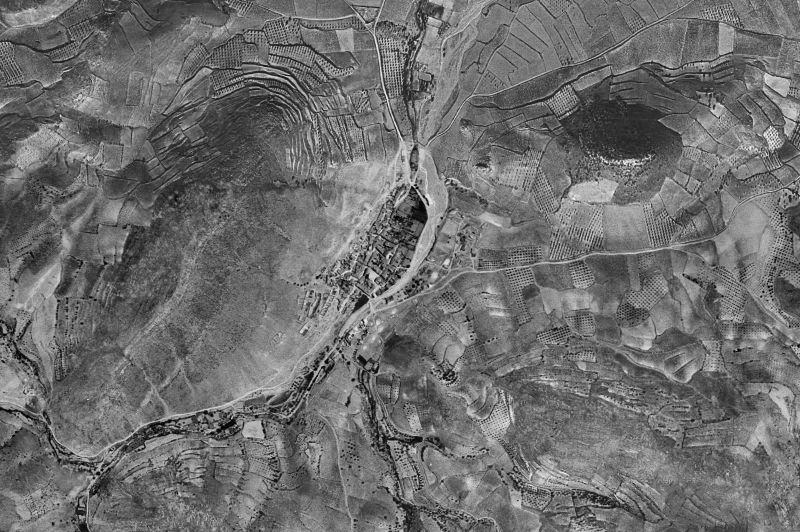 Ortofoto de 1956-1957 del núcleo de Alpartir