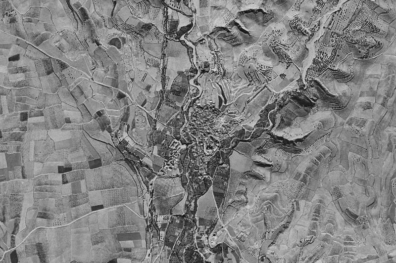 Ortofoto de 1956-1957 del núcleo de Aniñón