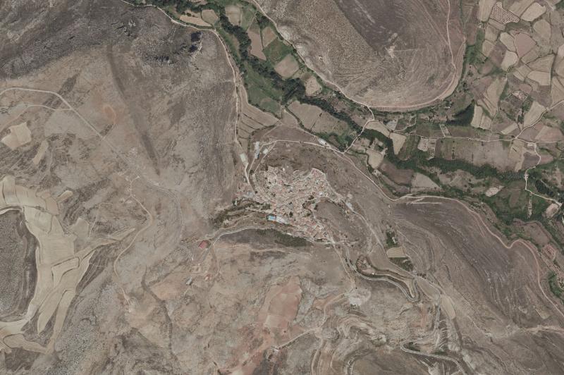 Ortofoto actual del núcleo de Aranda de Moncayo