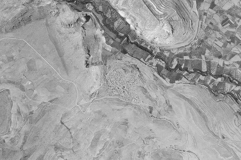 Ortofoto de 1956-1957 del núcleo de Aranda de Moncayo