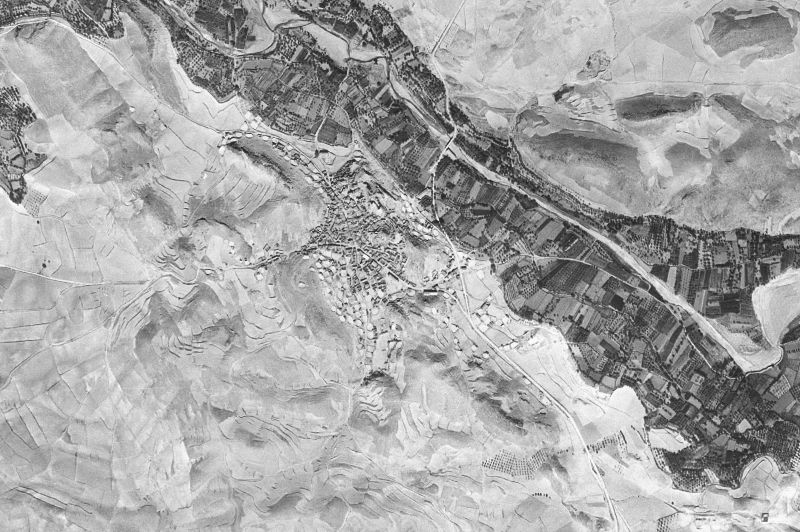 Ortofoto de 1956-1957 del núcleo de Arándiga