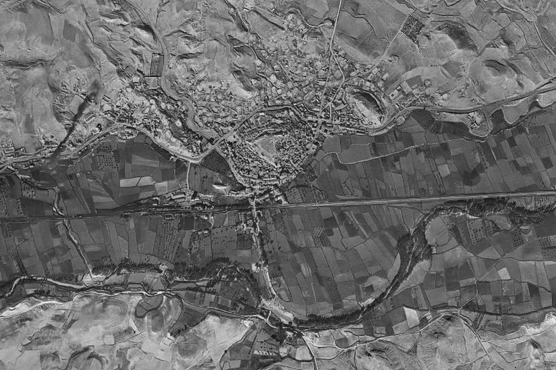 Ortofoto de 1956-1957 del núcleo de Ariza