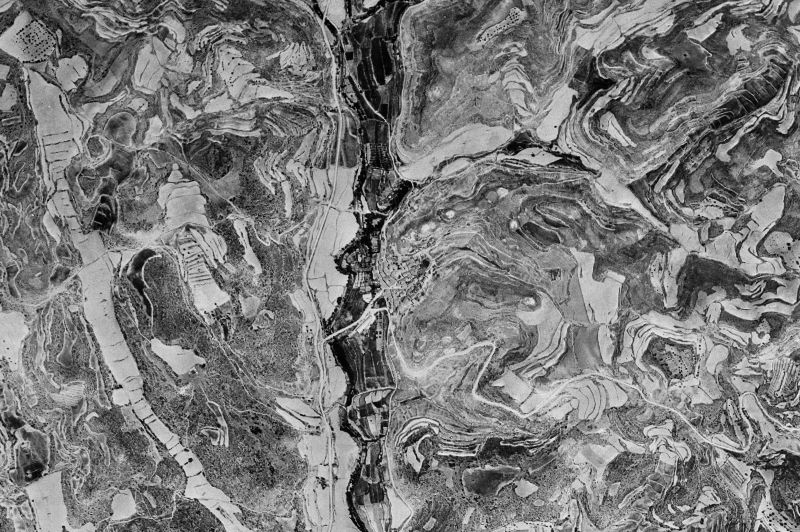 Ortofoto de 1956-1957 del núcleo de Asín