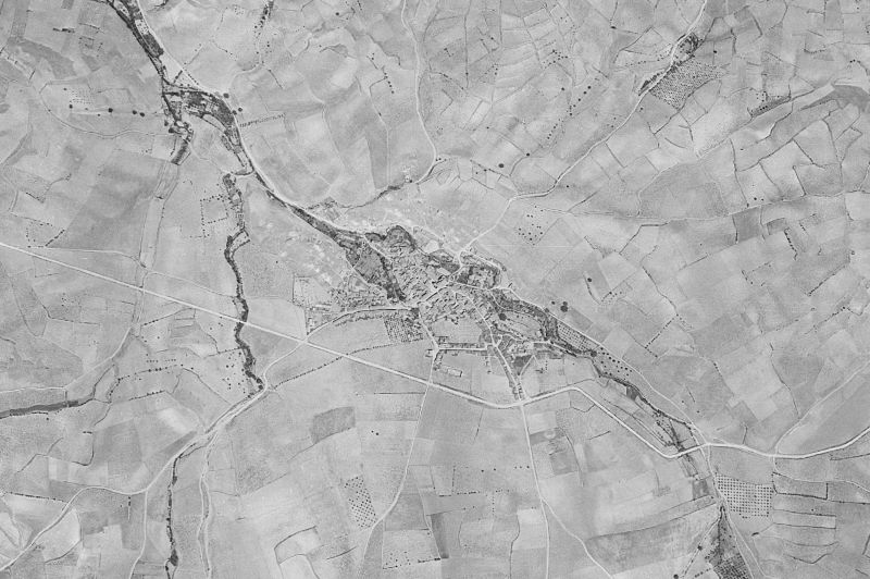 Ortofoto de 1956-1957 del núcleo de Atea