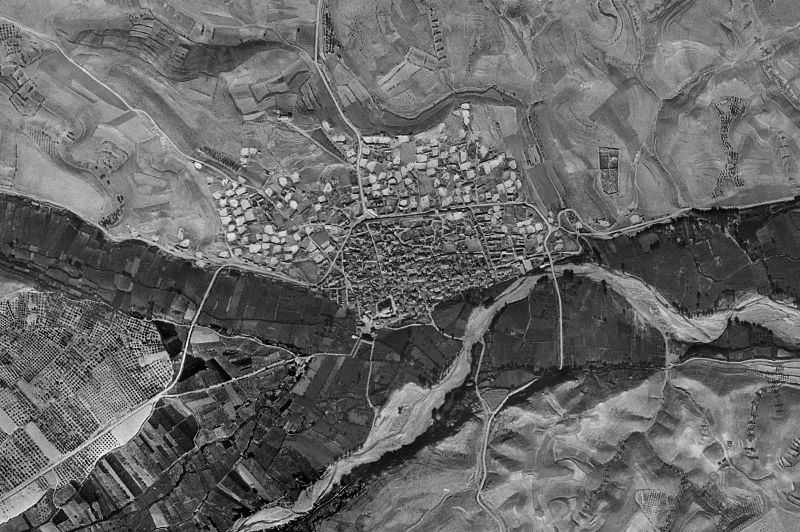 Ortofoto de 1956-1957 del núcleo de Azuara