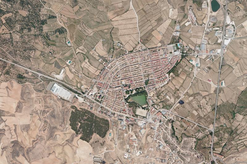 Ortofoto actual del núcleo de Belchite