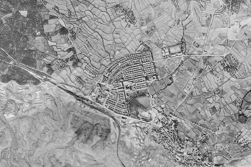Ortofoto de 1956-1957 del núcleo de Belchite