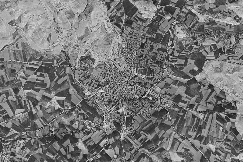 Ortofoto de 1956-1957 del núcleo de Borja