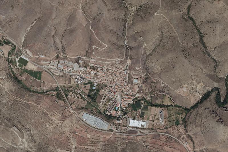 Ortofoto actual del núcleo de Brea de Aragón