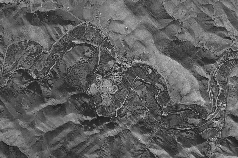 Ortofoto de 1956-1957 del núcleo de Bubierca