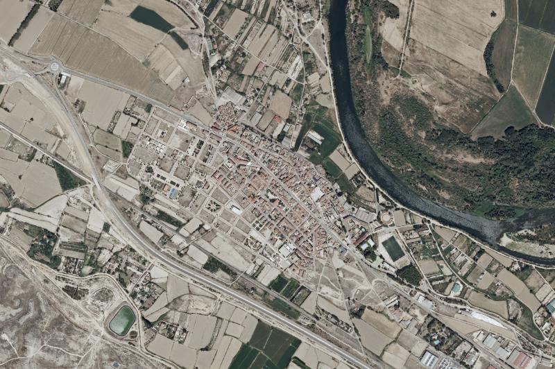Ortofoto actual del núcleo de El Burgo de Ebro