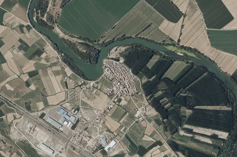 Ortofoto actual del núcleo de Cabañas de Ebro