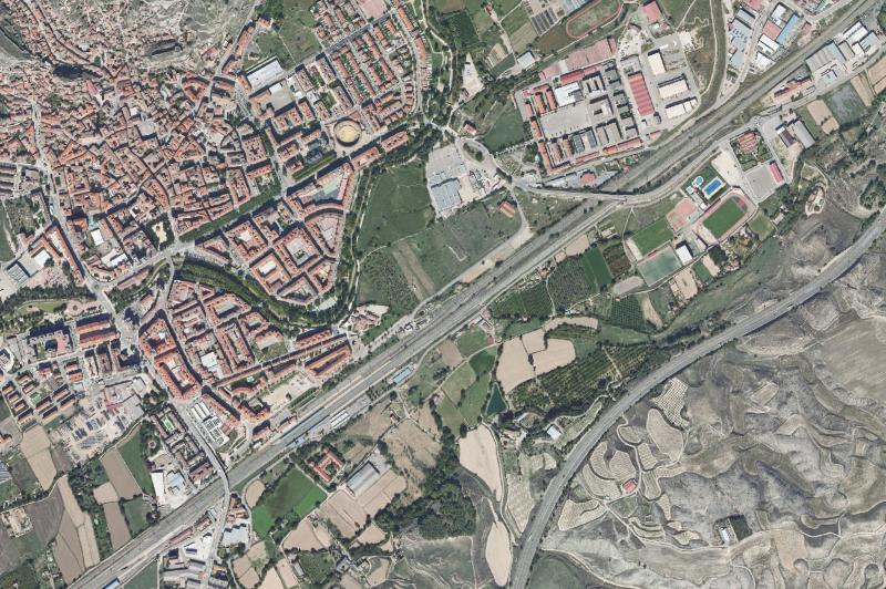 Ortofoto actual del núcleo de Calatayud