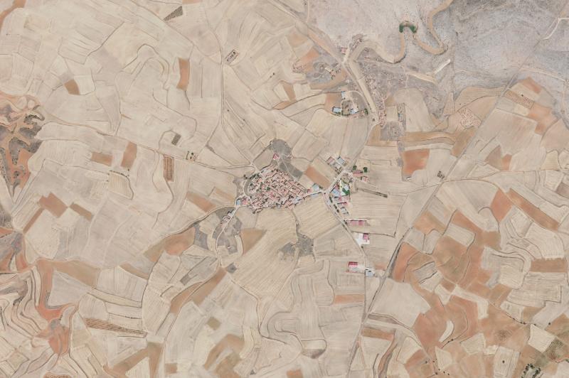 Ortofoto actual del núcleo de Campillo de Aragón