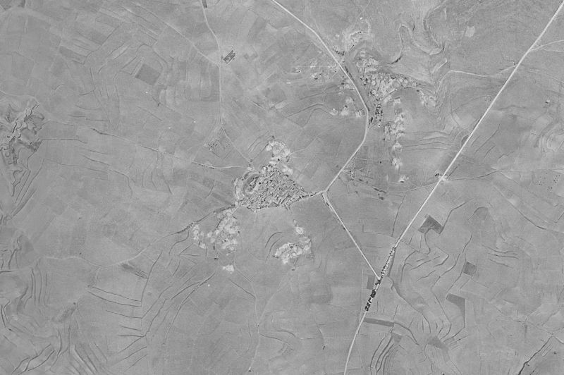 Ortofoto de 1956-1957 del núcleo de Campillo de Aragón