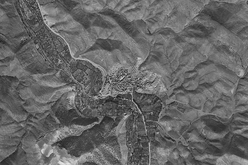 Ortofoto de 1956-1957 del núcleo de Carenas